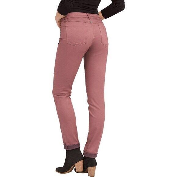 New NWT Womens 4 Prana Kayla Jeans Denim Dark Mauve Rose Pink Stretch Comfy 27 - Picture 1 of 6